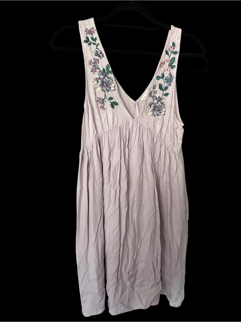 Aeropostale Lilac Embroidered V-Neck Mini Dress